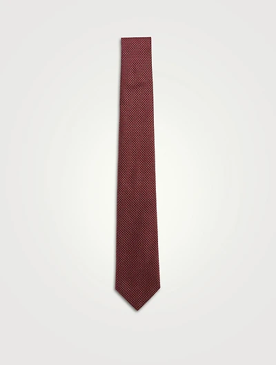 Micro-Check Jacquard Silk Tie