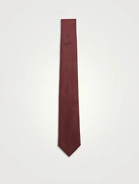 Micro-Check Jacquard Silk Tie