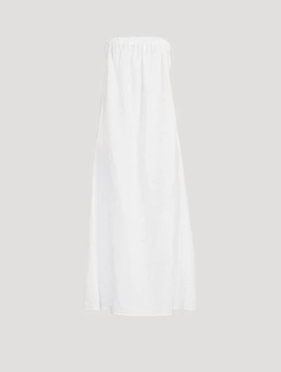 Soleil Strapless Linen Maxi Dress