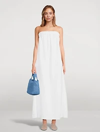 Soleil Strapless Linen Maxi Dress
