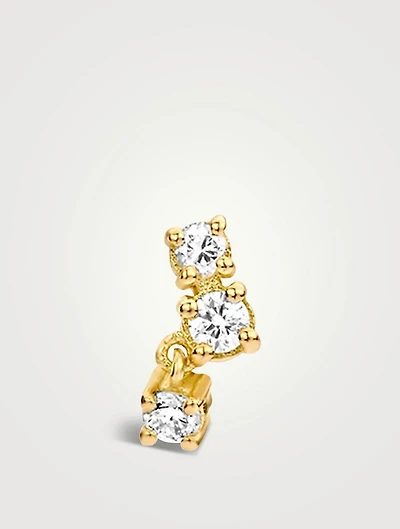 18K Gold Three Drops Earring