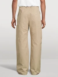 Cotton Wide-Leg Cargo Pants