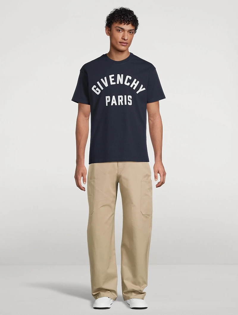 Cotton Wide-Leg Cargo Pants