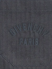 Herringbone Denim Short-Sleeve Shirt