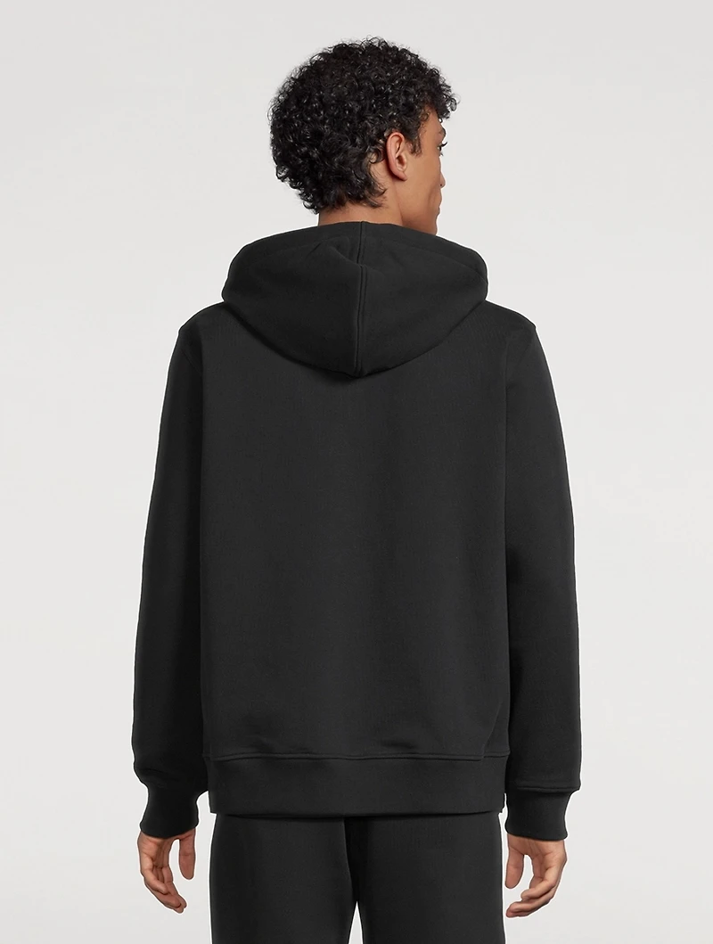 Cotton Zip Hoodie With Stamp