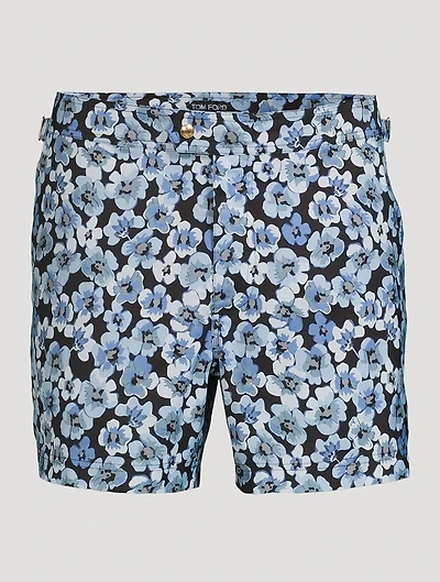 Poplin Pansy Swim Shorts