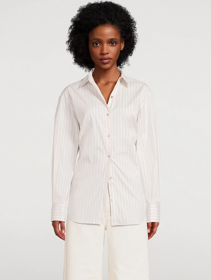 Boyfriend Shirt Stripe Print
