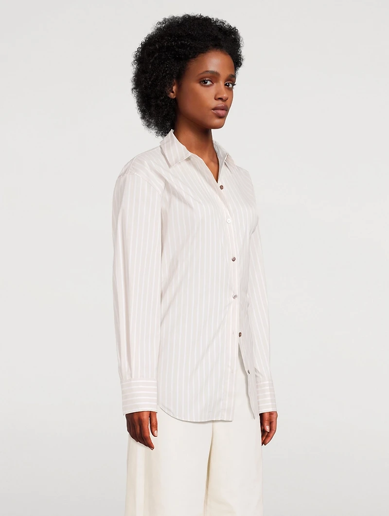 Boyfriend Shirt Stripe Print
