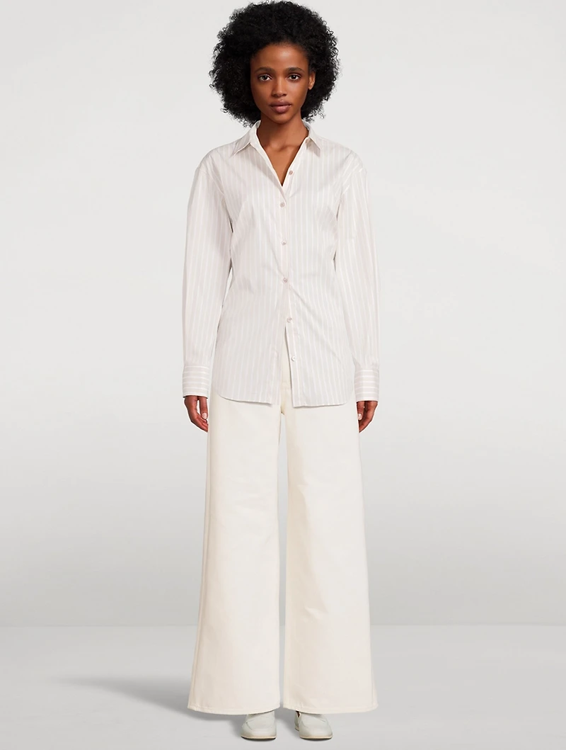 Boyfriend Shirt Stripe Print