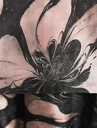 Rumley Silk Coat Suminagashi Flower Print