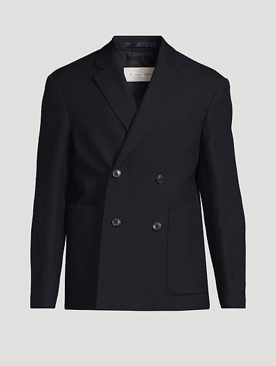 Barleys Wool And Linen Double-Breasted Jacket