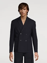 Barleys Wool And Linen Double-Breasted Jacket