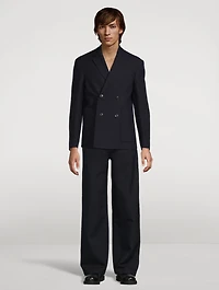 Barleys Wool And Linen Double-Breasted Jacket