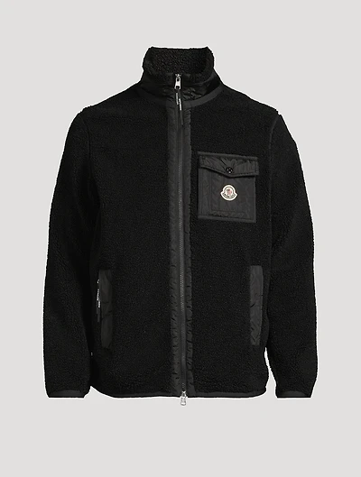 Zip-Up Teddy Cardigan