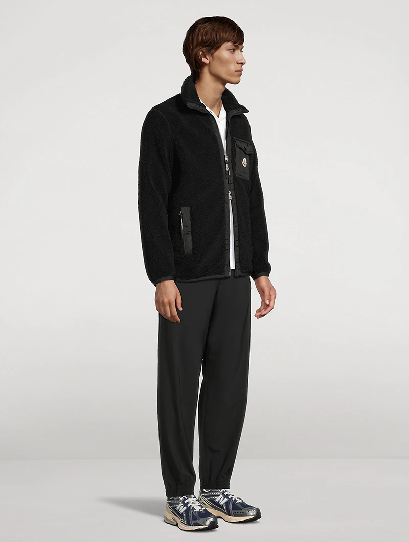 Zip-Up Teddy Cardigan
