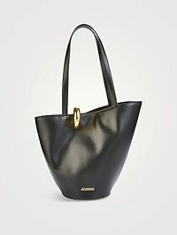 Le Moyen Bambola Leather Bucket Bag