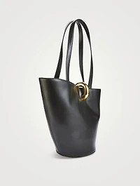Le Moyen Bambola Leather Bucket Bag