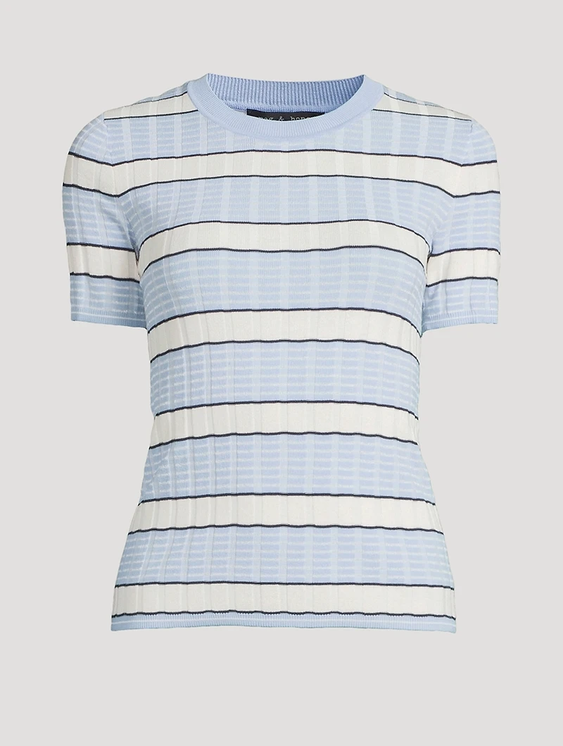 Eloise Ribbed T-Shirt Stripe Print