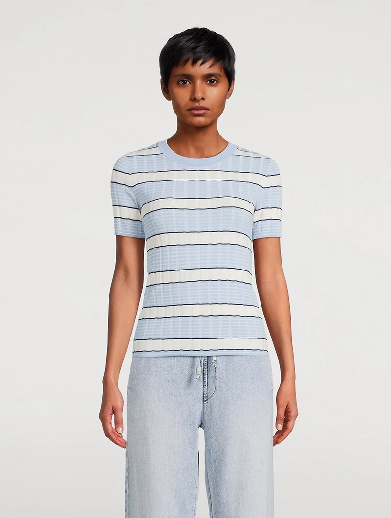 Eloise Ribbed T-Shirt Stripe Print
