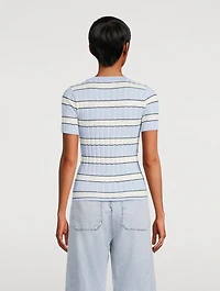 Eloise Ribbed T-Shirt Stripe Print