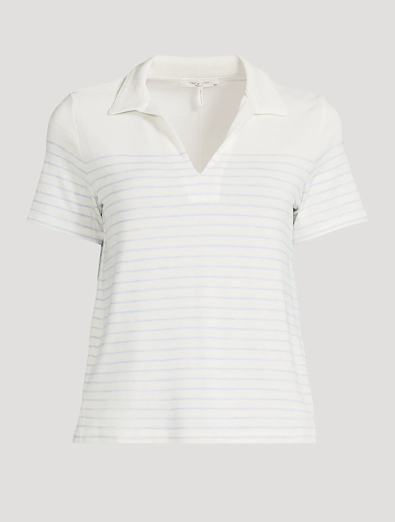 The Stripe Knit Polo Shirt