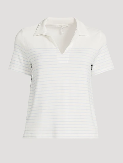 The Stripe Knit Polo Shirt