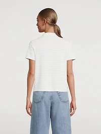 The Stripe Knit Polo Shirt