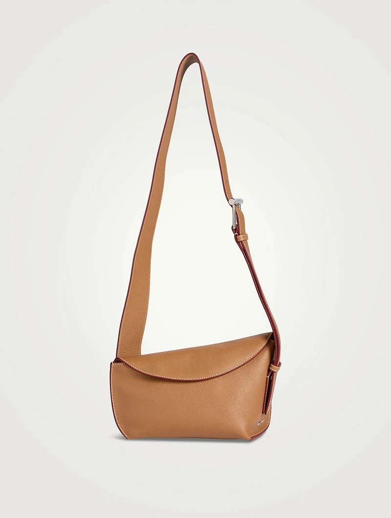 T-Bar Sling Leather Shoulder Bag