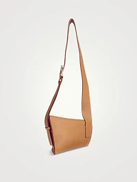 T-Bar Sling Leather Shoulder Bag