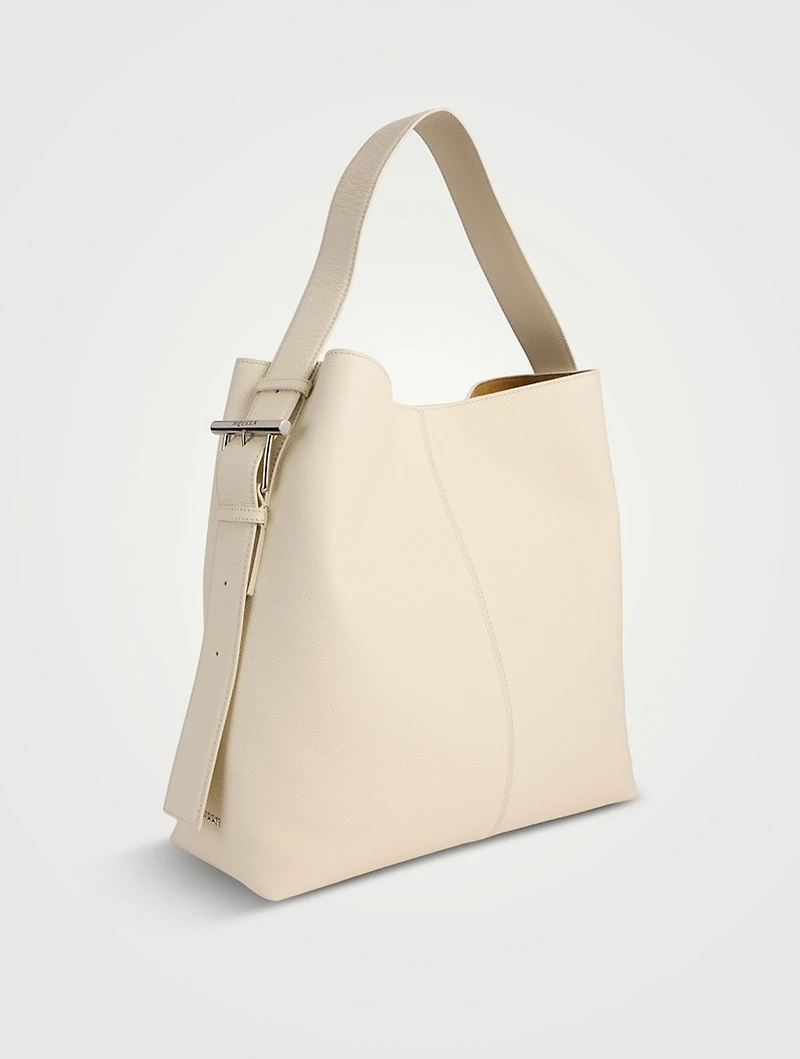 T-Bar Sling Leather Shoulder Bag
