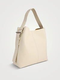 T-Bar Sling Leather Shoulder Bag