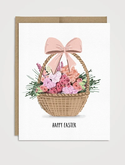 Botanical Basket Easter Greeting Card
