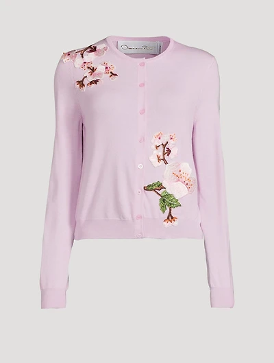 Cherry Blossom Threadwork Cardigan