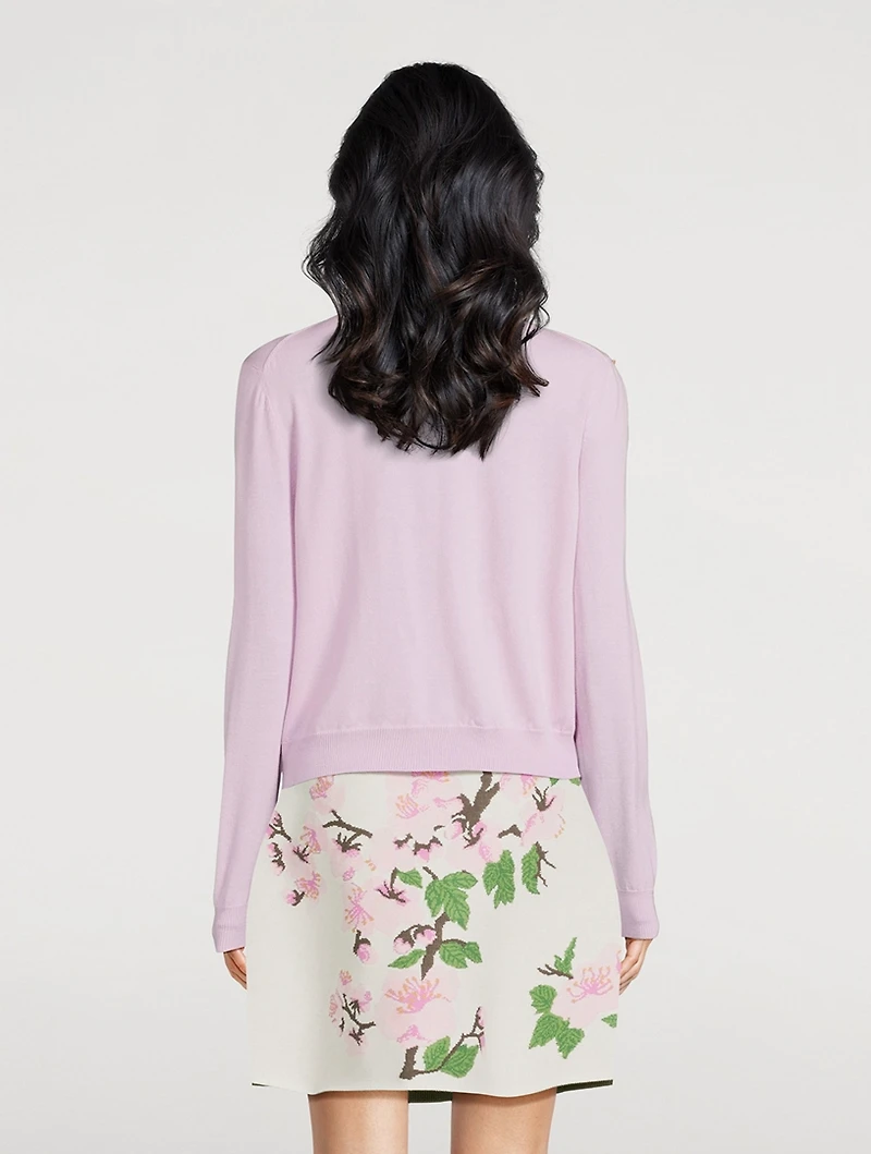 Cherry Blossom Threadwork Cardigan