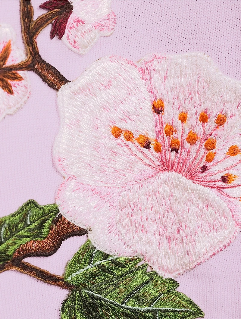 Cherry Blossom Threadwork Cardigan