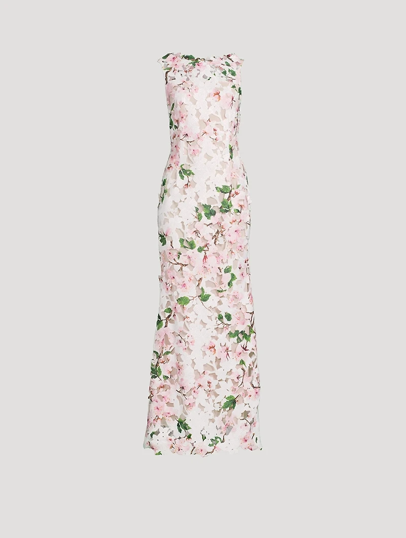 Cherry Blossom Guipure Gown