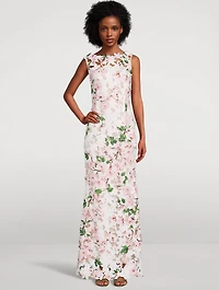 Cherry Blossom Guipure Gown