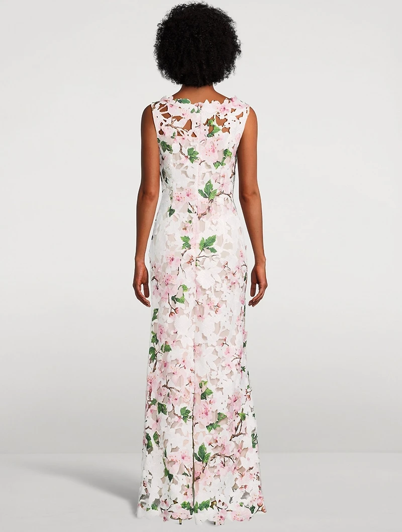 Cherry Blossom Guipure Gown