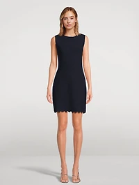 Cherry Blossoms-Embossed Mini Dress