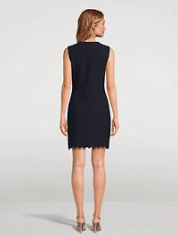 Cherry Blossoms-Embossed Mini Dress