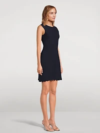 Cherry Blossoms-Embossed Mini Dress