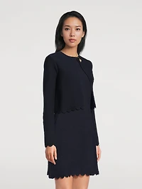 Cherry Blossoms-Embossed Cardigan