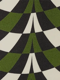 Stretch Wool Mini Dress Geometric Print