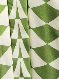 Silk Twill Shirt Dress Geometric Print
