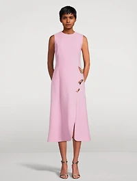 Butterfly-Embellished Midi Dress