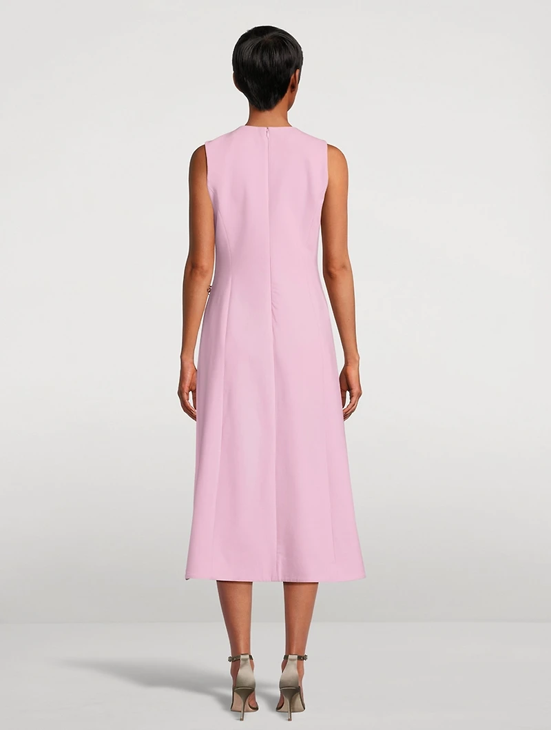 Butterfly-Embellished Midi Dress
