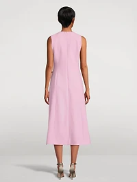 Butterfly-Embellished Midi Dress