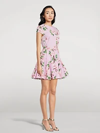 Poplin Mini Dress Cherry Blossom Print