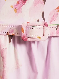Poplin Mini Dress Cherry Blossom Print