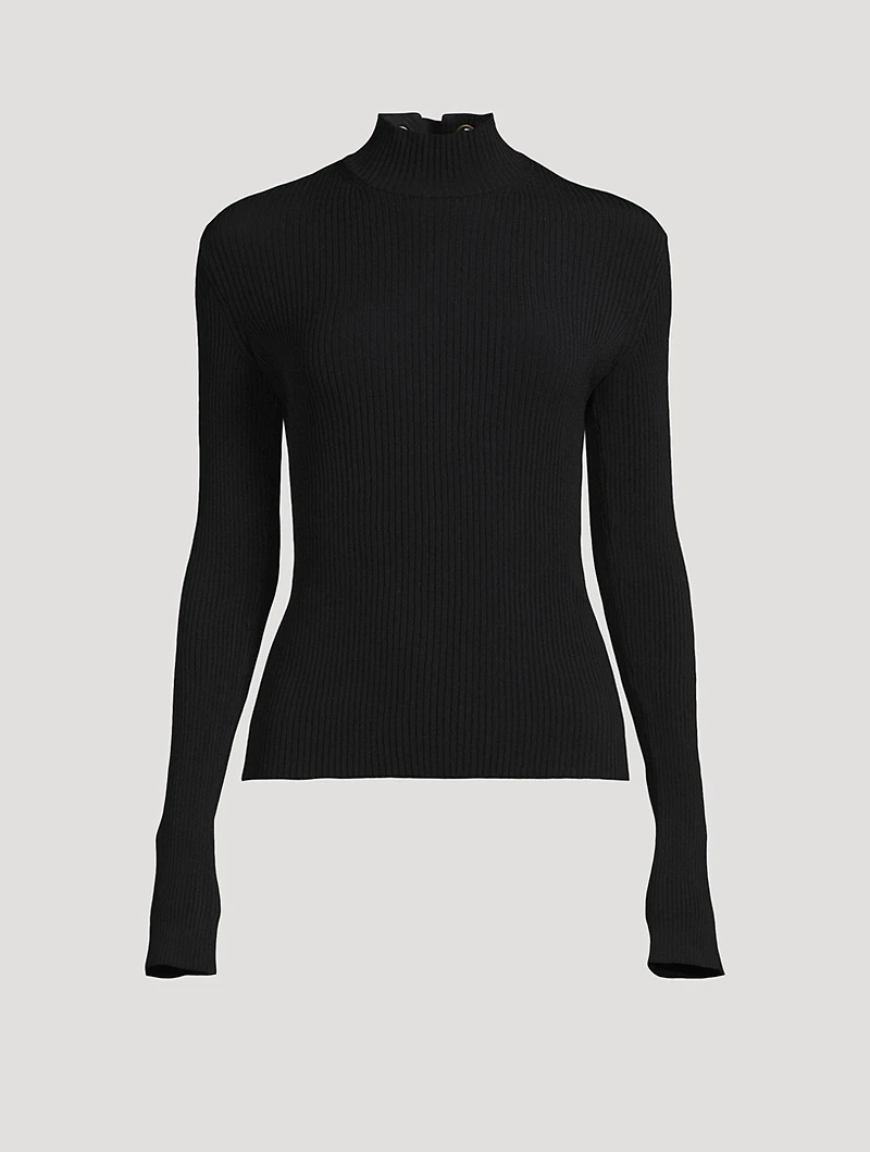 Lace-Up Sweater
